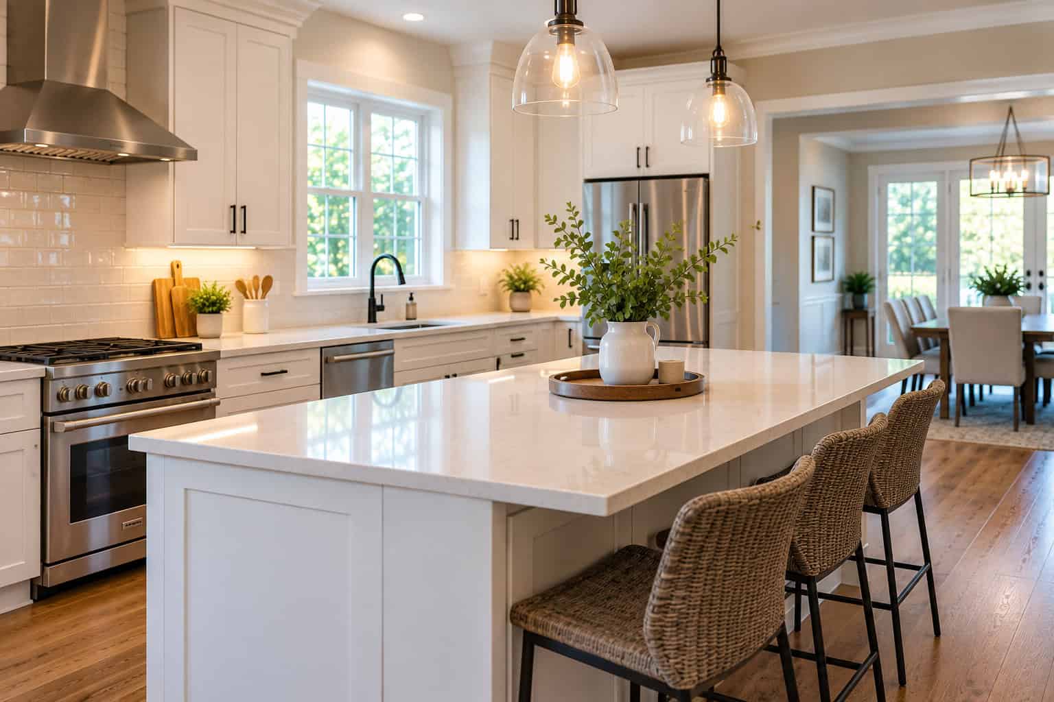 Deep Cleaning Before Selling a House: 10 Reasons It Matters 2 Clean kitchen prepared for home listing photos and buyer showings