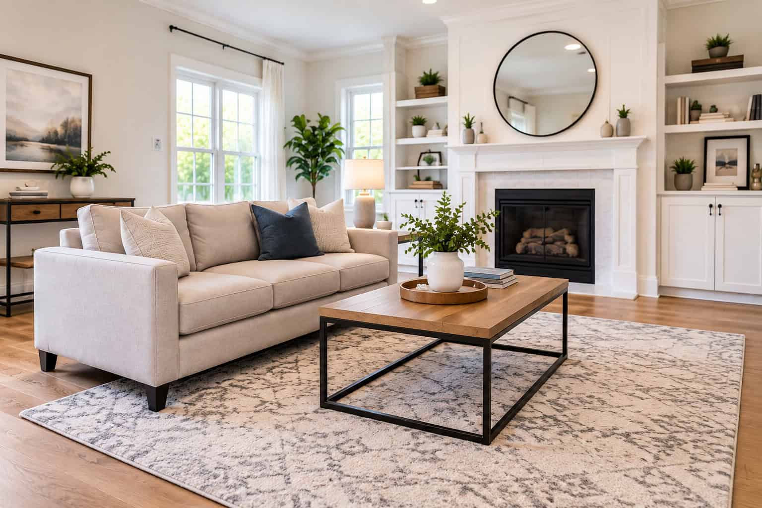 Deep Cleaning Before Selling a House: 10 Reasons It Matters 1 Clean staged living room after deep cleaning before selling a house