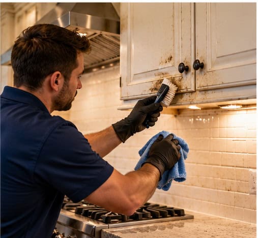 How often to professionally clean your house with detailed kitchen deep cleaning